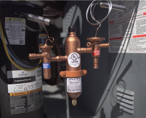 APR Control mounted in a packaged rooftop hvac unit.